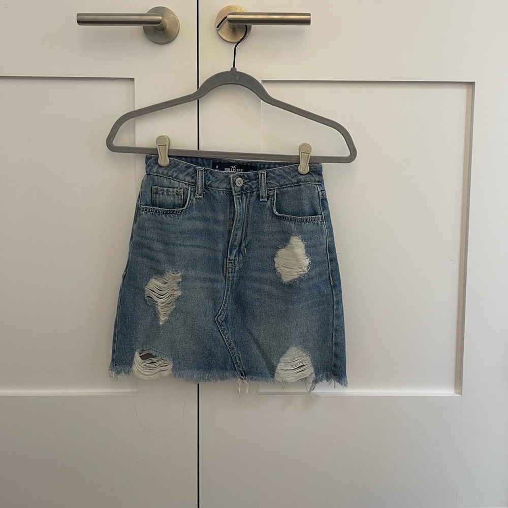 Hollister Distressed Denim Skirt